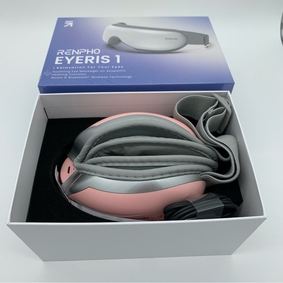 Renpho Eyeris 1V Eye Massager Pink Heated Voice Controlled Bluetooth Music - Picture 9 of 9